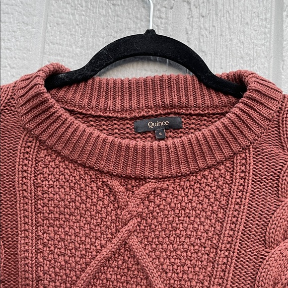 Quince Cable Knit Sweater 100% Organic Cotton Size: S - Picture 7 of 13